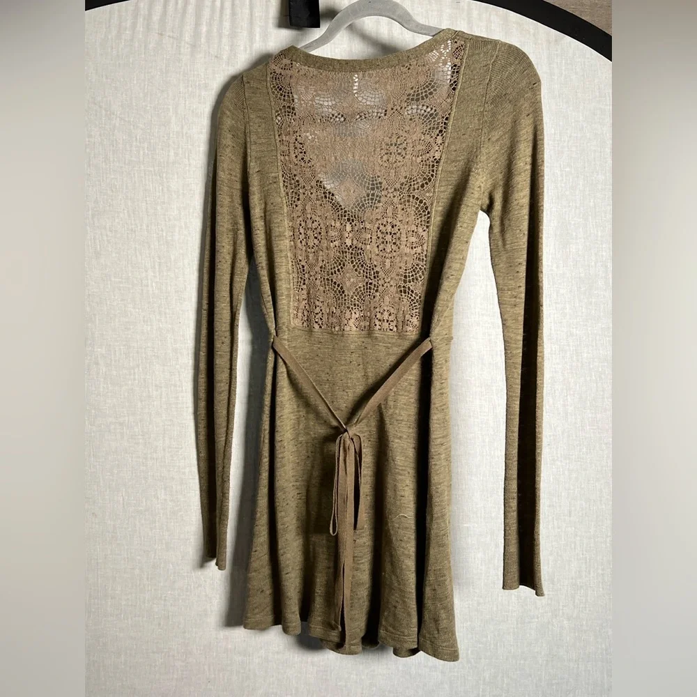 Free People Green Tie Dress-‎ XS